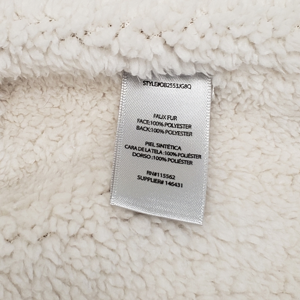 Olsenboye Faux Fur Open Front Coat Jacket Size Small - Picture 5 of 8